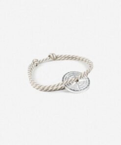 Bracelet Argent 950’ Beige et Blanc, Le Vent à la Française