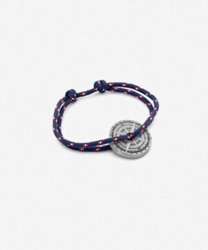 Bracelet Argent Vieilli Bleu Rouge et Blanc, Le Vent à la Française