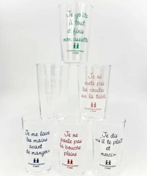 Verres Bonnes Manières x6, Sophie Janière