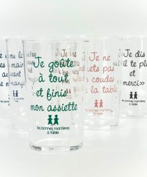 Verres Bonnes Manières x6, Sophie Janière