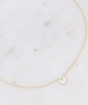 Collier Coeur Blanc