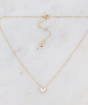 Collier Coeur Blanc