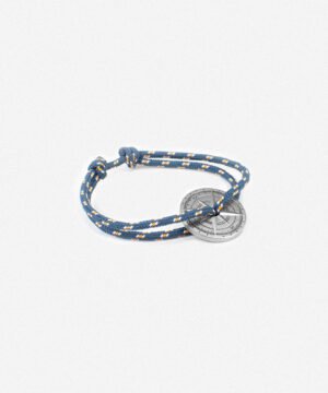 Bracelet Vieilli Amiral Bleu et Orange Rose des Vents