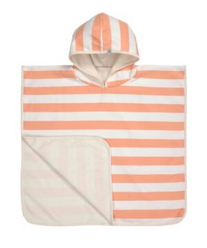 Bild 2 UV Badeponcho Kinder - Block Stripes, Weiß Rosa OrangeBild 3 UV Badeponcho Kinder - Block Stripes, Weiß Rosa OrangeBild 4 UV Badeponcho Kinder - Block Stripes, Weiß Rosa OrangeBild 6 UV Badeponcho Kinder - Block Stripes, Weiß Rosa Orange Poncho de plage anti-uv enfants - Rayés, blanc cassé pêche