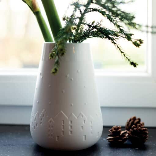 Vase en Porcelaine Ville Hiver, Räder