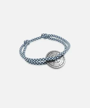 Bracelet Vieilli Toureillo Bleu Marine et Blanc, Rose des Vents