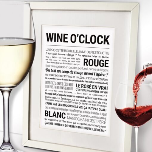 Affiche Wine O'Clock, Tout Est Dit.