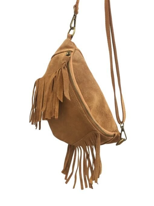 Banane Cuir Franges Camel