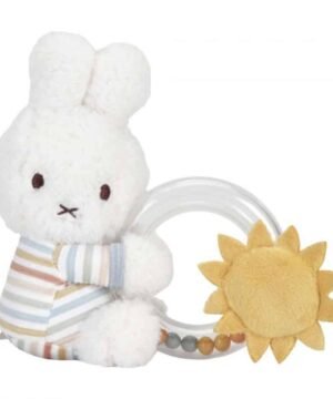 Miffy Anneau Hochet Vintage Sunny Stripes, Little Dutch