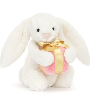 Bashful Bunny with Present, Jellycat