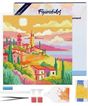 Broderie Diamant Printemps en Toscane