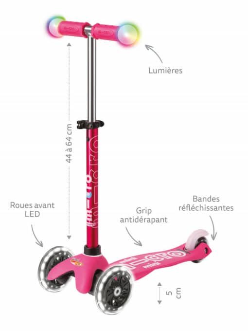 Trottinette 3 roues Mini Micro Mobility - Deluxe Magic Rose