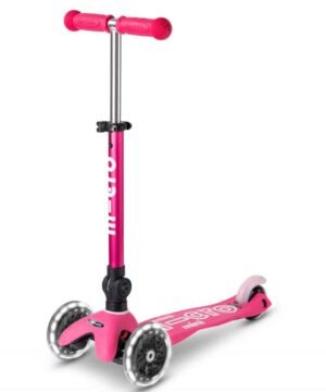 Trottinette 3 roues Mini Micro Mobility - Deluxe Rose pliable LED