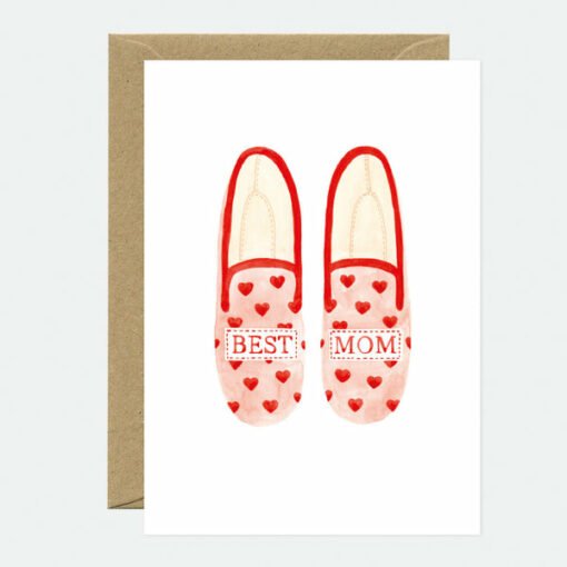 Carte Postale Best Mum Slippers, ATWS