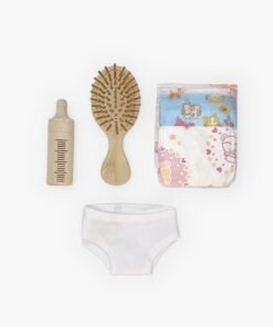 Panier Nursery Fleurs des champs et ses 4 accessoires, Minikane