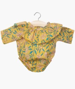 Gordis – Body Colombine en coton Fleurs en liane moutarde, Minikane