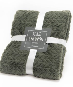 PLAID CHEVRON KAKI 130X170