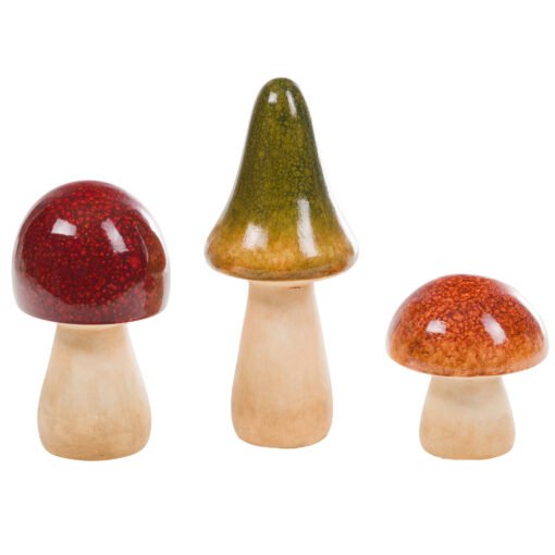 Champignon en Céramique Rouge.