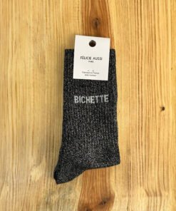 Chaussettes Paillettes Noir "Bichette", Félicie Aussi