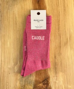 Chaussettes Paillettes Rose "Cagole", Félicie Aussi