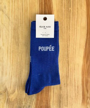 Chaussettes Paillettes Bleu "Poupée", Félicie Aussi