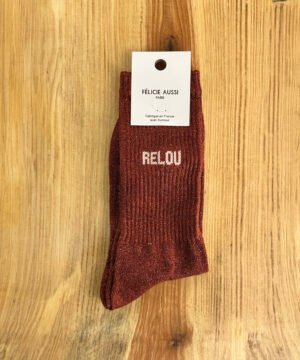 Chaussettes Paillettes Rouille "Relou", Félicie Aussi