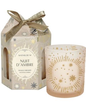 Bougie parfumée Fête Céleste 160 g - Nuit d'Ambre, Mathilde M.