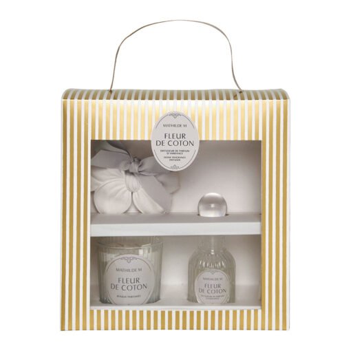 Coffret découverte diffuseur bougie et décor parfumé Les Intemporelles - Fleur de Coton Mathilde M