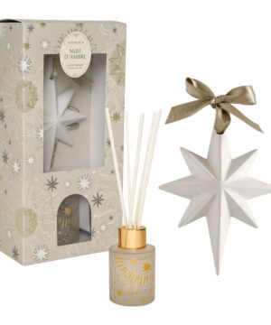 Coffret diffuseur de parfum d'ambiance et décor parfumé Fête Céleste - Nuit d'Ambre, Mathilde M.