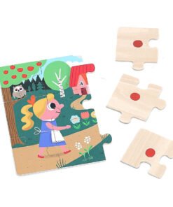 Coffret de 4 puzzles en bois Boucle d’Or, VILAC