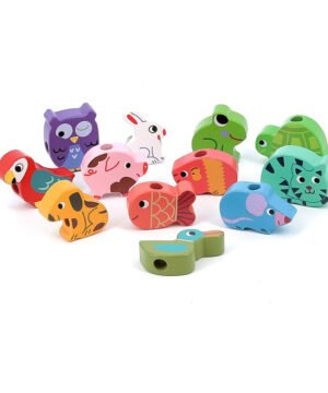 Perles en bois Animaux familiers, VILAC