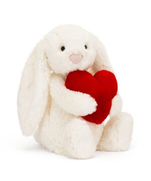 Bashful Red Love Heart Bunny, Jellycat