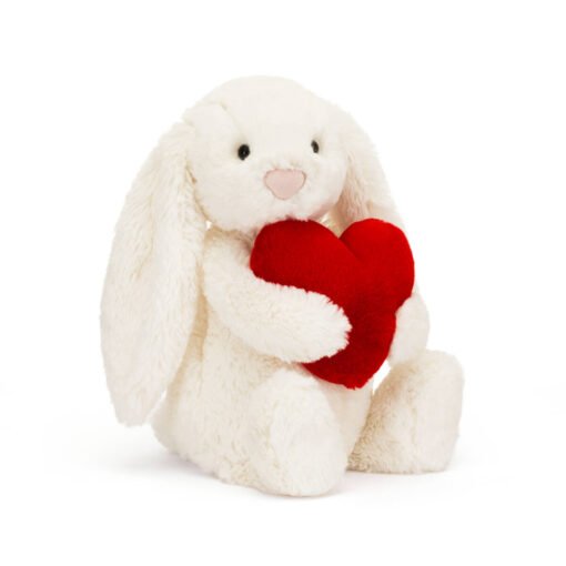 Bashful Red Love Heart Bunny, Jellycat