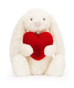 Bashful Red Love Heart Bunny, Jellycat