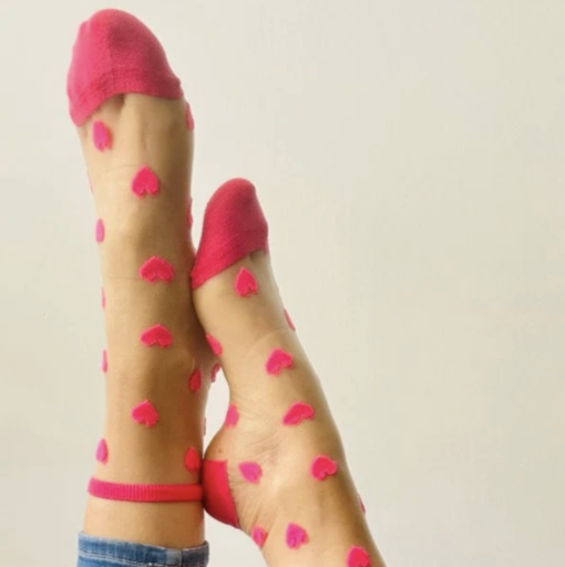 Chaussettes Cœur Rose, Sockette