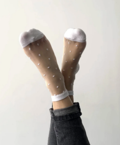 Chaussettes Plumetis Blanc, Sockette