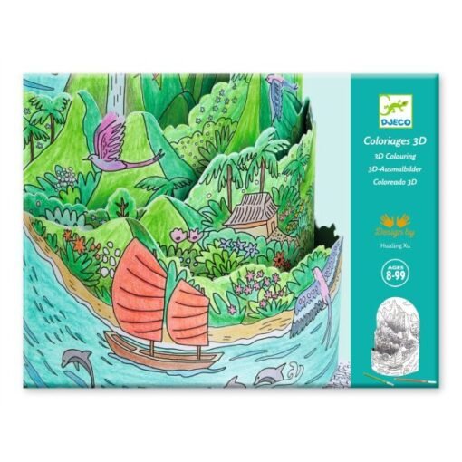 Coloriage "Au sommet de mon île", Djeco