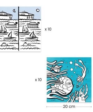 Distributeur de coloriages Océan, Djeco