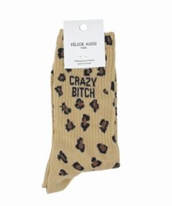 Chaussettes Léopard "Crazy Bitch", Félicie aussi